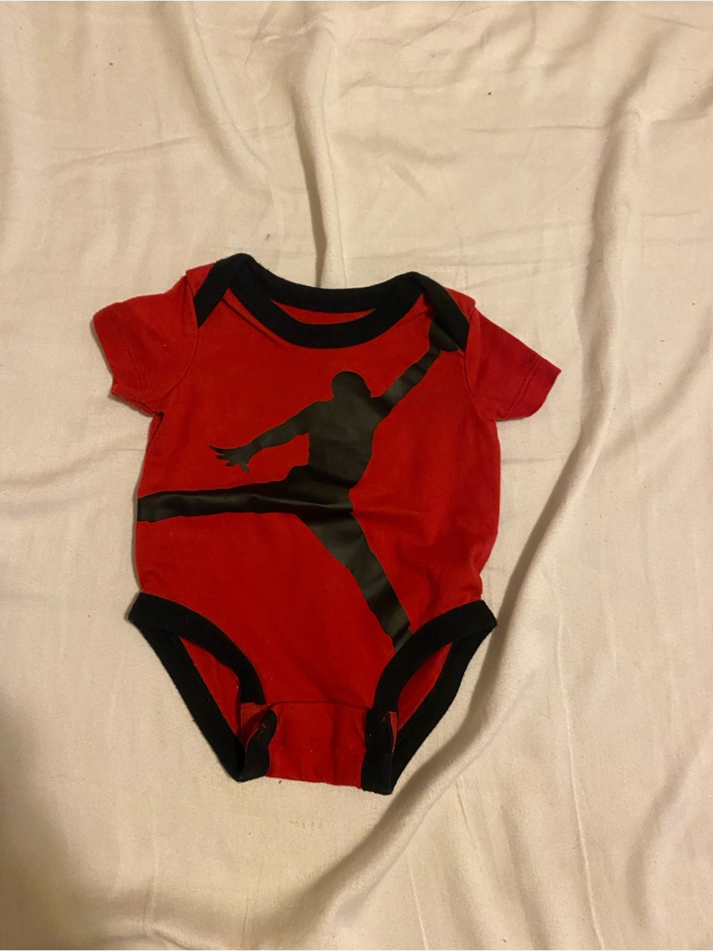 Jordan Red and Black Jumpman Infant One-Piece Bodysuit